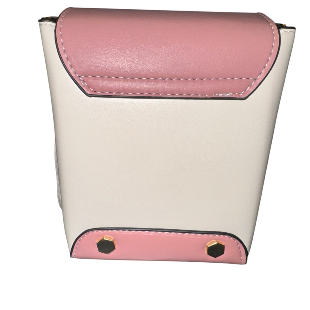 Pink & cream color block mini crossbody - Picture 3 of 15